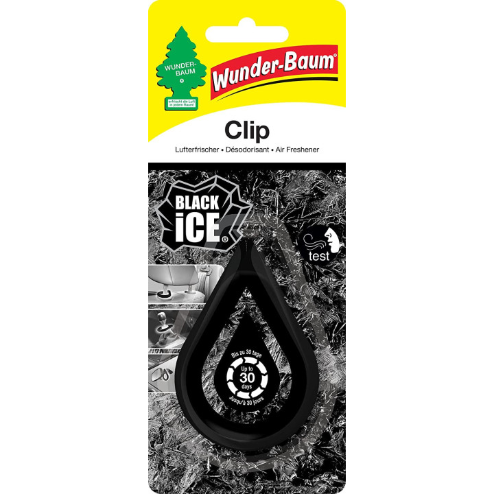 Désodorisant pour voiture - Fraicheur Black ice - A clipser - Arbre magique