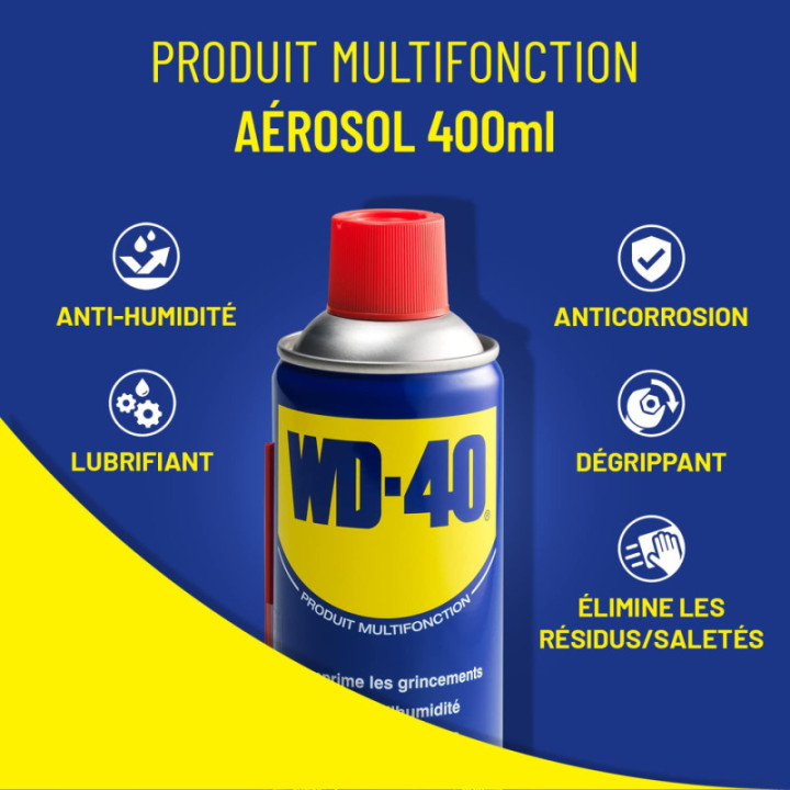 WD 40 - Dégraissant - Multifonction - Sans silicone - Avec embout - 400ml