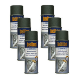Lot de 6 bombes de peinture - Antirouille - Gris anthracite - 3 en 1 - Apprêt - Peinture - Finition - Belton