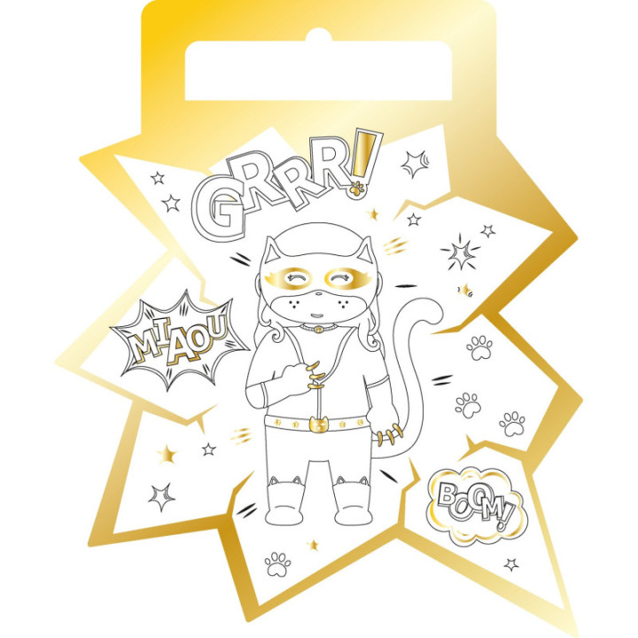 Carnet de coloriage - Super héros - Avec paillettes - 24 pages