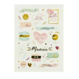 Stickers - Bonne fête maman - Maman - Fête des mères - 41 stickers