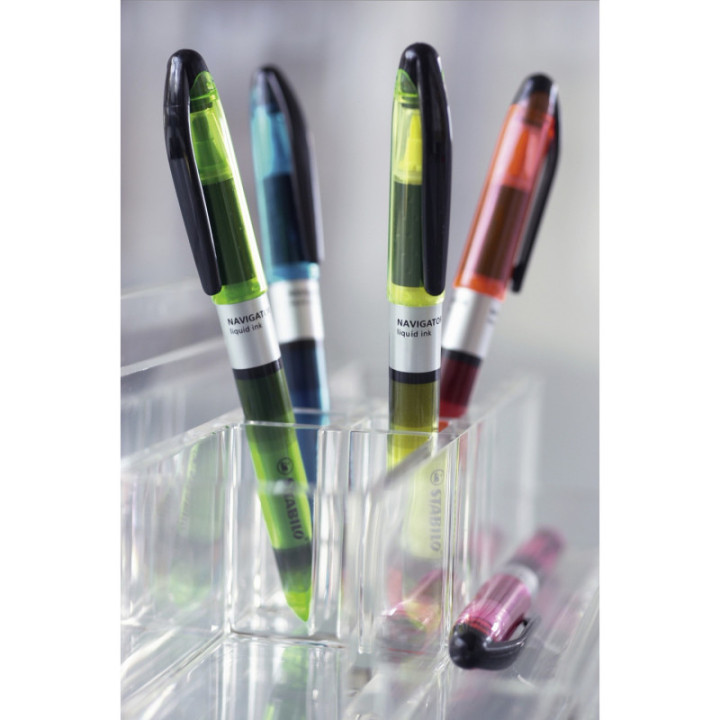 Pochette de 4 surligneurs STABILO NAVIGATOR - assortiment fluo