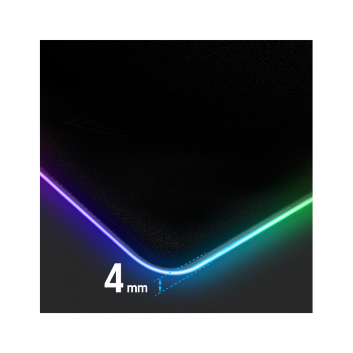 Tapis de souris - Lumineux - Rétro éclairage RGB - Anti-dérapant - 30 x 23 cm