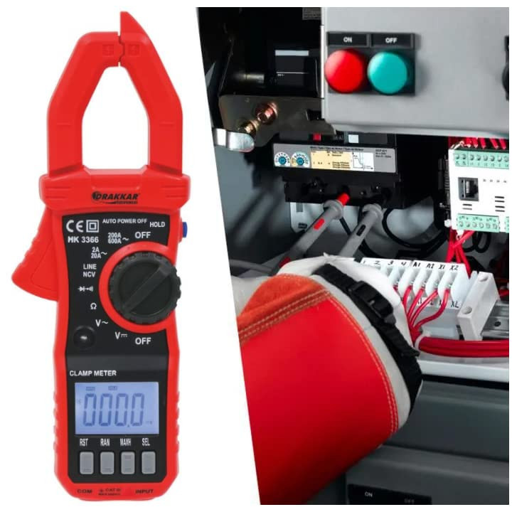 Petite pince ampèremétrique - Mesure les courants électriques - Professionnel - Drakkar Equipement