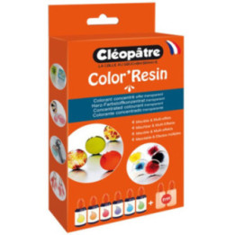 Colorant pour résine d'époxy - 6 couleurs - Cléopâtre - Color'Resin - 6x15g