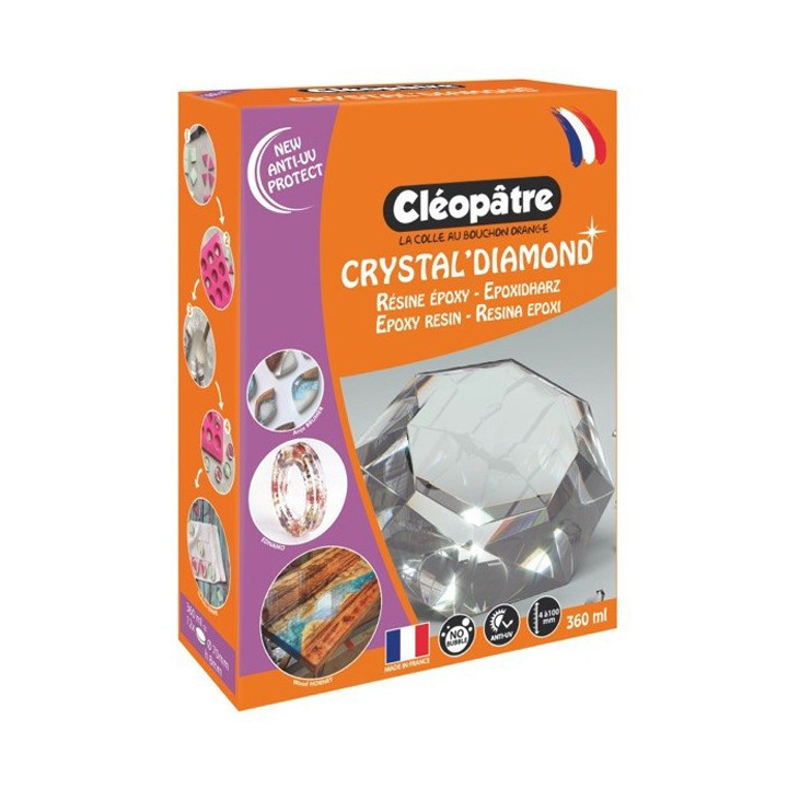 Résine d'époxy - Cléopâtre - Crystal'Diamond - Toutes surfaces - Kit complet