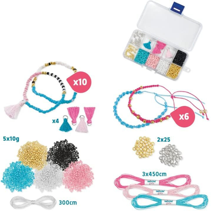 Kit pour réaliser des bracelets - Couleurs pastel - Enfant - Maped Creativ - Imagin'Style