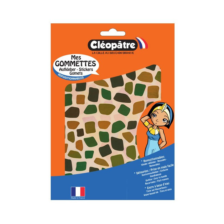 Gommettes - Mosaïques - Couleurs métallisées - Repositionnable - Cléopâtre