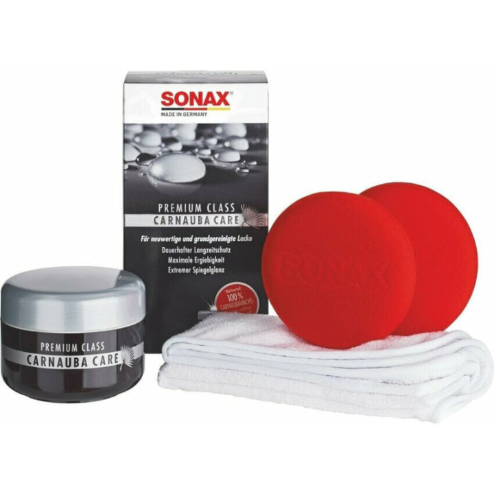 Cire de protection - Peinture carrosserie neuve - Kit complet - SONAX - Carnauba Care