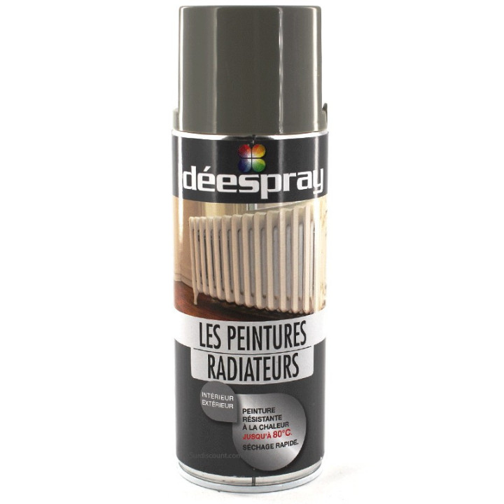 Bombe de peinture radiateur gris chaud - Sinto