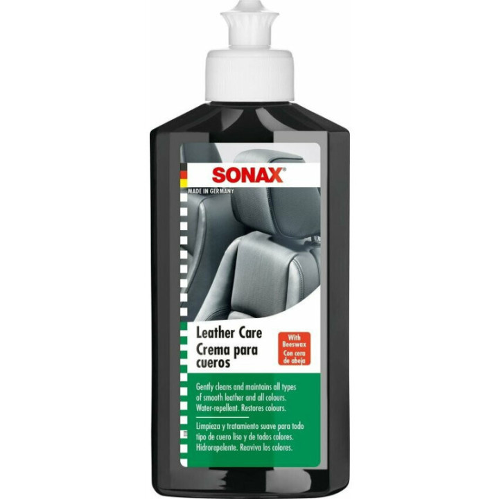 Lotion - Entretien du cuir - Lisse - Synthétique - Sièges de voiture - SONAX - Flacon 250ml