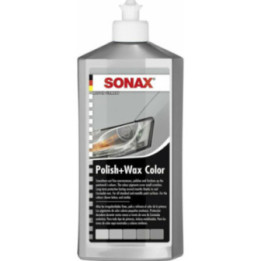 Polish + cire - SONAX - Couleur Argent/gris - Carrosserie - Flacon 500ml