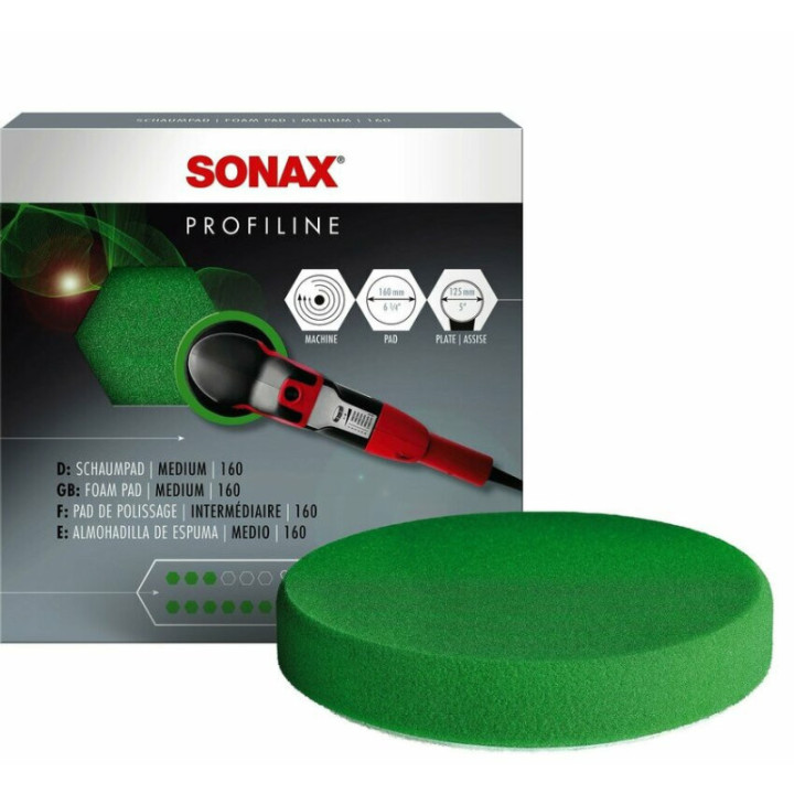 Pad de polissage - Carrosserie - Moyen - 160mm diamètre - SONAX