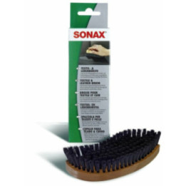 Brosse pour textile et cuir lisse - Poils souples - Pour sièges de voiture - SONAX