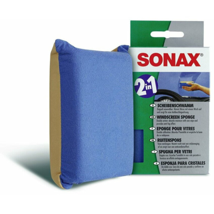 Eponge - Vitres et pare-brise - Absorbe humidité - SONAX