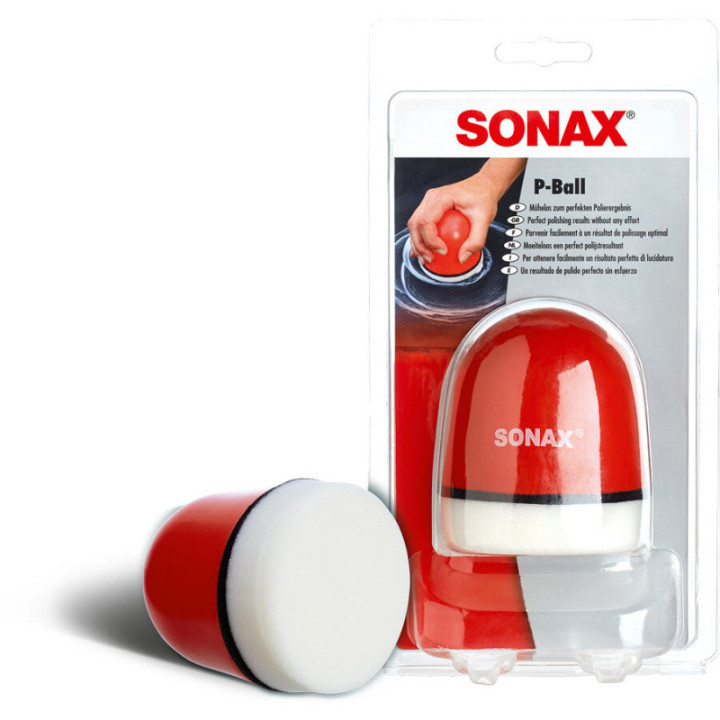 Applicateur en mousse pour polish - Boule de polissage - Carrosserie - SONAX - P-Ball