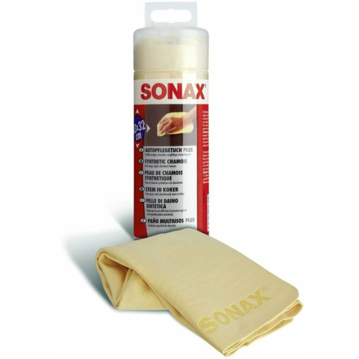 Chiffon - Peau de chamois - Synthétique - Entretien automobile - 43x32cm -SONAX