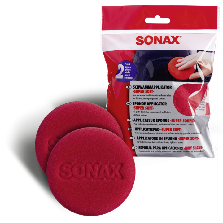 Eponge d'application - Cire, mastic, lotion - Souple - Douce - Carrosserie - SONAX