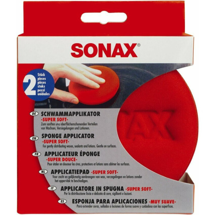 Eponge d'application - Cire, mastic, lotion - Souple - Douce - Carrosserie - SONAX