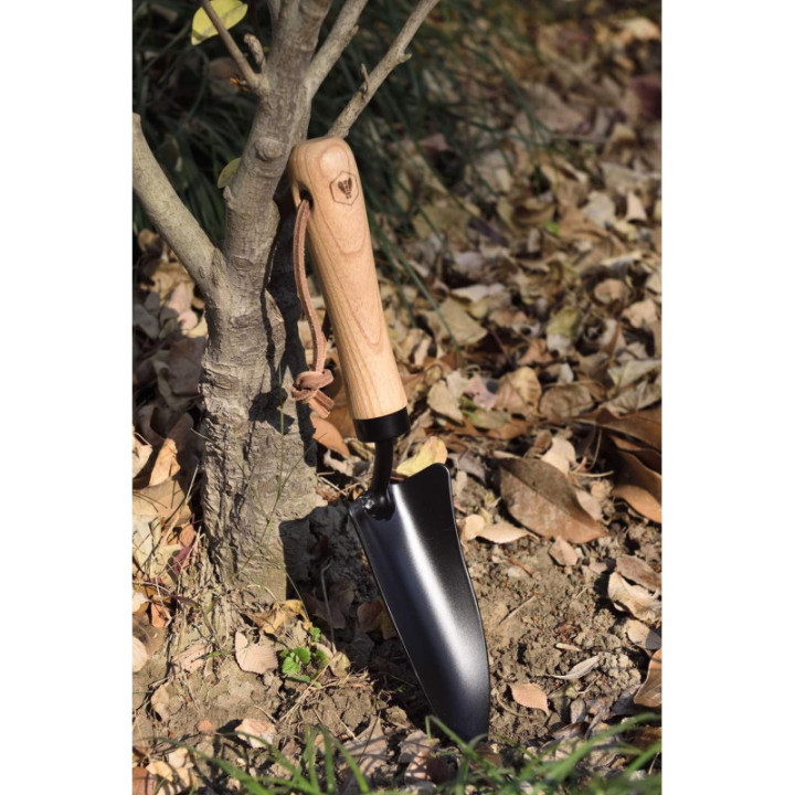 Outils de jardinage - Transplantoir - Lame acier noir - Manche en bois - Laguiole