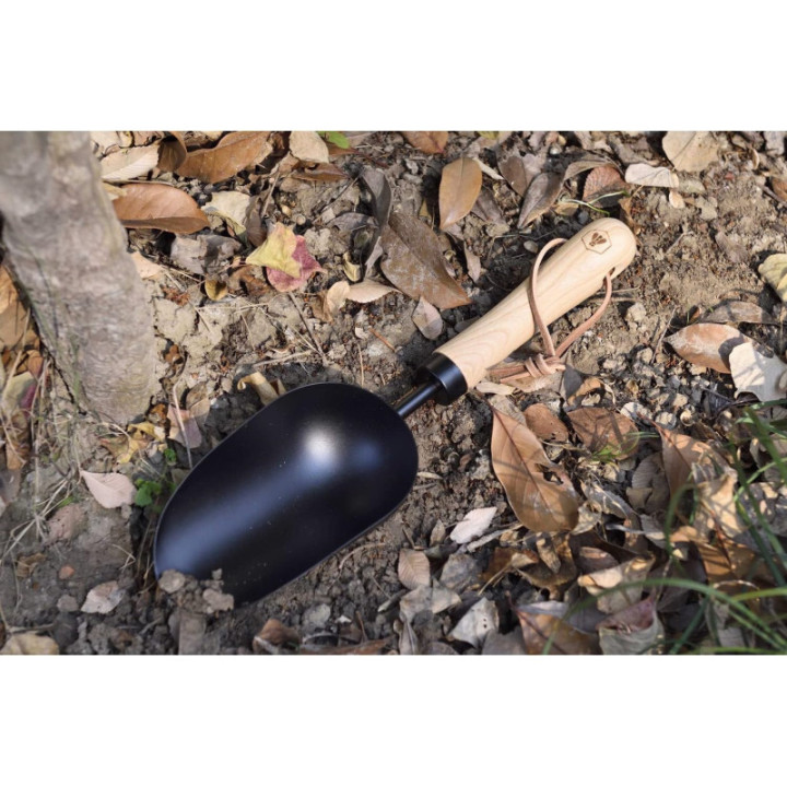 Outils de jardinage - Transplantoir - Lame acier noir - Manche en bois - Laguiole