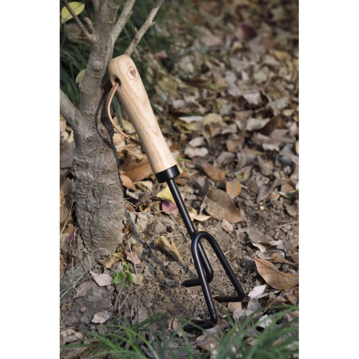 Outils de jardinage - Pelle - Plantoir - Griffe - Manche en bois - Laguiole