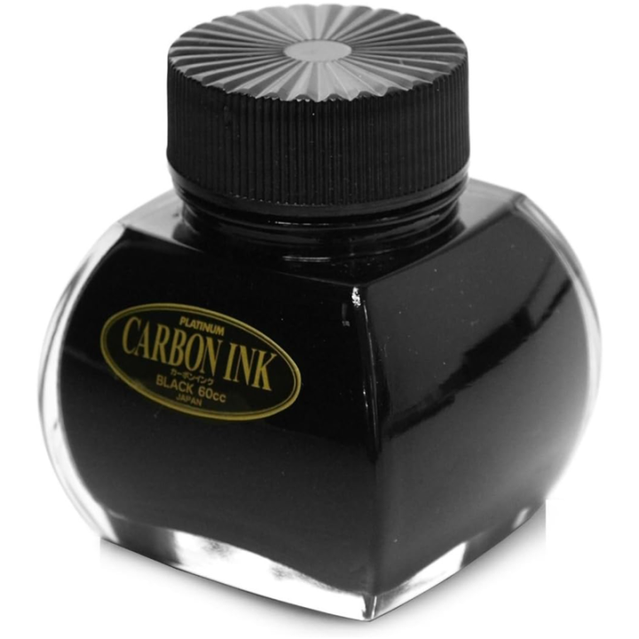 Bouteille - Encre Noire Carbone - 60 ml - Calligraphie - Platinum
