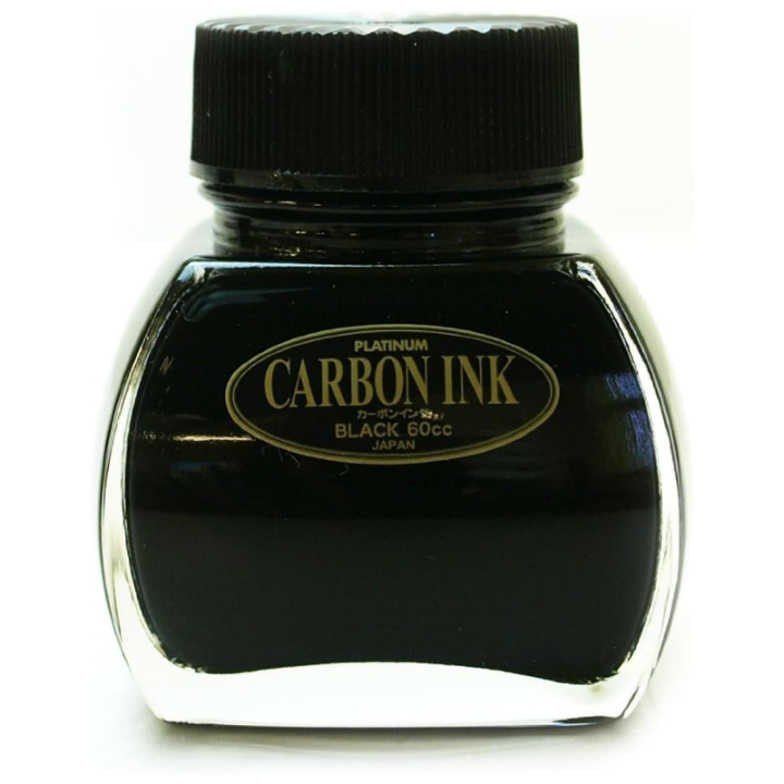 Bouteille - Encre Noire Carbone - 60 ml - Calligraphie - Platinum