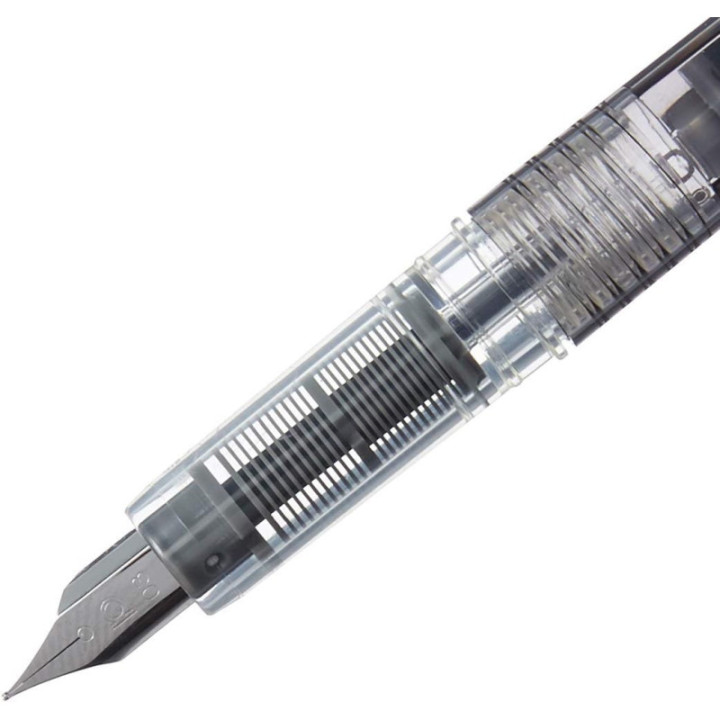 Stylo plume - Plume fine - 0,3mm - Noir - Rechargeable - Platinium - Preppy