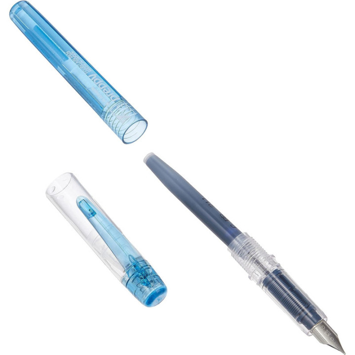 Stylo plume - Plume fine - 0,3mm - Bleu - Rechargeable - Platinium - Preppy