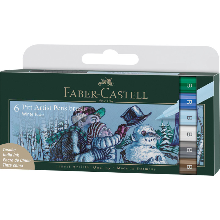 Feutres - Faber-Castell - Pitt Artist Pen - Winterlude - Etui de 6 feutres