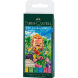 Feutres - Faber-Castell - Pitt Artist Pen - Springtime - Printemps - Etui de 6 feutres