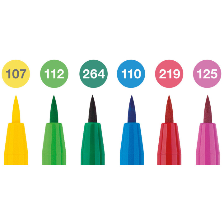 Feutres - Faber-Castell - Pitt Artist Pen - Springtime - Printemps - Etui de 6 feutres