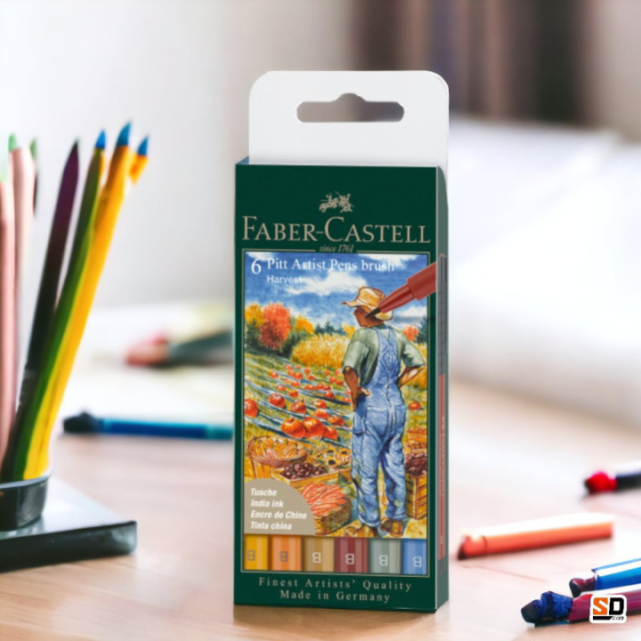 Feutres - Faber-Castell - Pitt Artist Pen - Harvest - Etui de 6 feutres