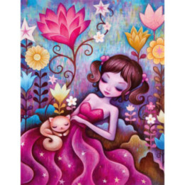 Kit de diamond painting - Modèle jeune fille - Princesse - 40x50cm