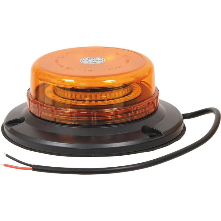 Gyrophare - LED - Double flash - Extra plat - 12/24V - A fixer - 150mm diamètre