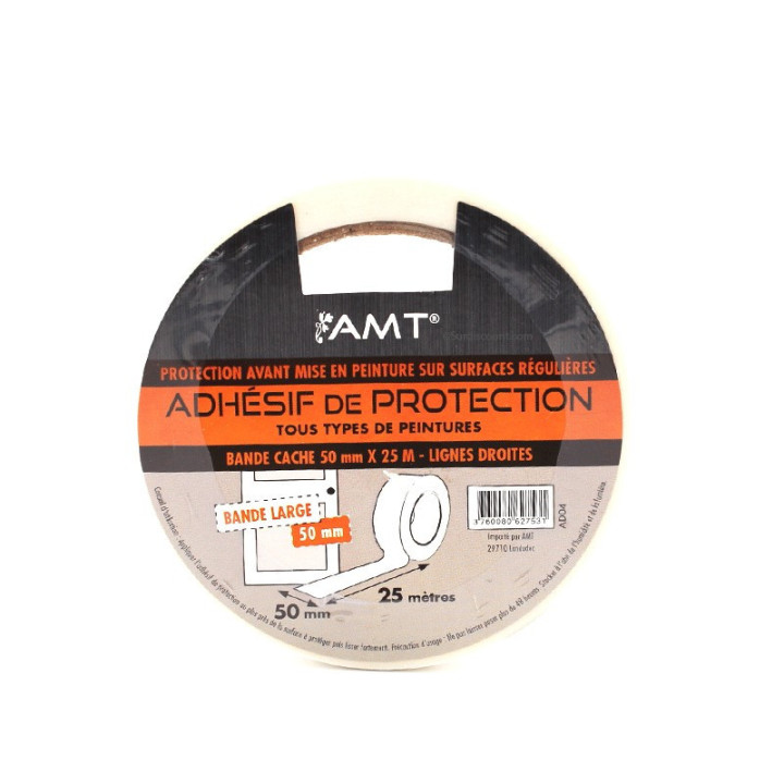 Adhésif De Masquage 25 M X 50 Mm Bandes Larges - Amt Ad04