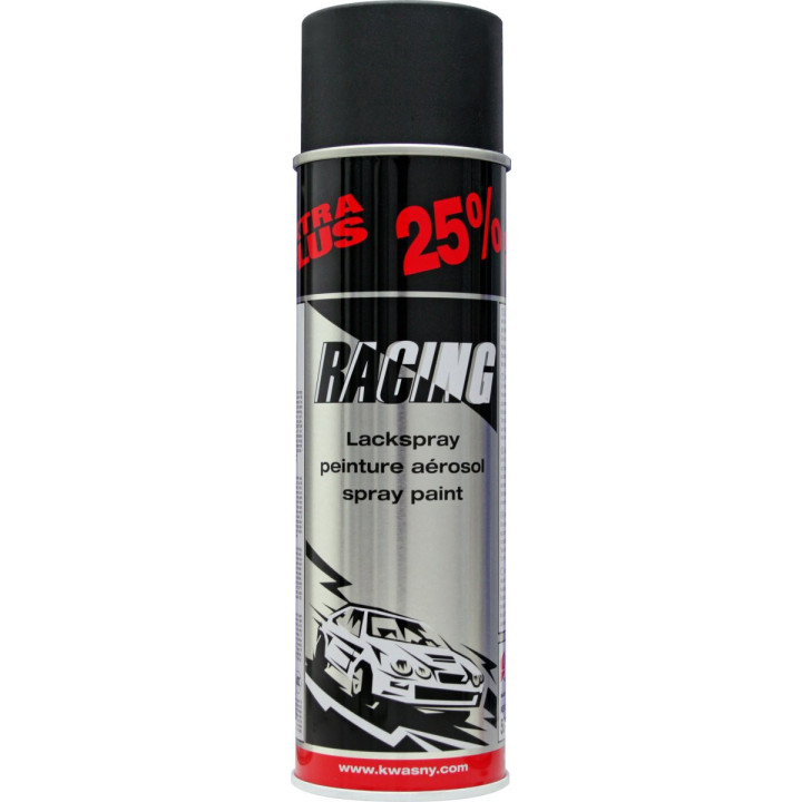Bombe de peinture - Carrosserie voiture - Racing - Noir satiné - 500ml