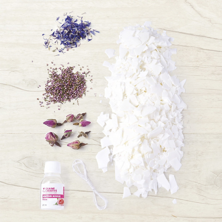 Kit créatif - Créer des bougies - Senteurs fleurs - 3 parfums - Graine créative