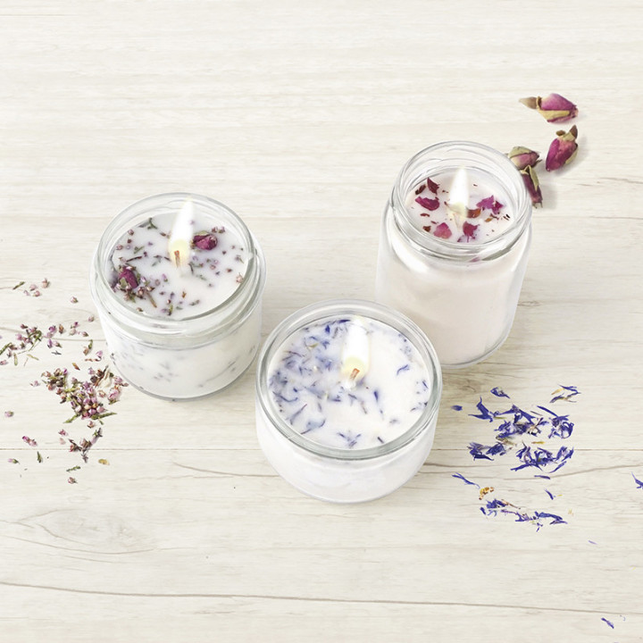 Kit créatif - Créer des bougies - Senteurs fleurs - 3 parfums - Graine créative