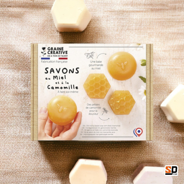 Kit créatif - Créer des savons au miel et à la camomille - Graine créative