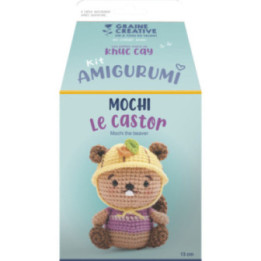 Kit créatif - Crée un amigurumi en crochet - Castor - Accessoires inclus