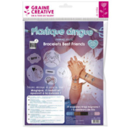 Feuilles de plastique dingue - Crée des bracelets d'amitié - Kit avec accessoires - Graine Créative