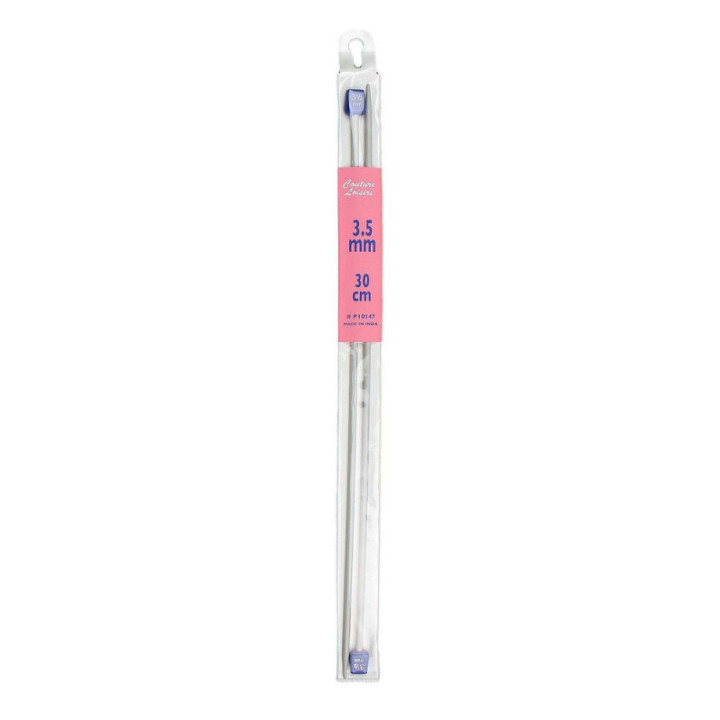Aiguille à tricoter - 30 cm - Métal - 3,5mm