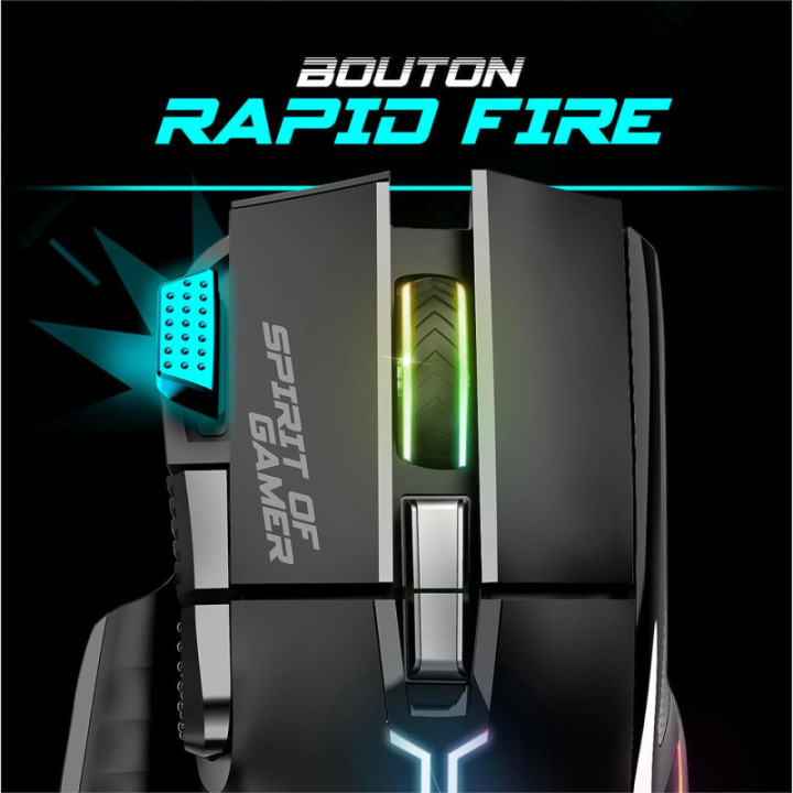 Clavier - Souris - Sans fil - Gaming - Rétroéclairage - LED - Spirit of Gamer - MK600