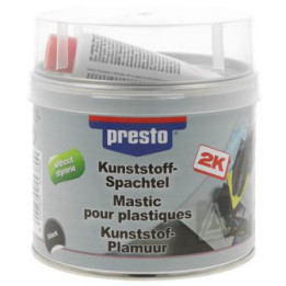 Mastic - Pour plastiques - Sans styrène - Bicomposant - Presto - 1kg