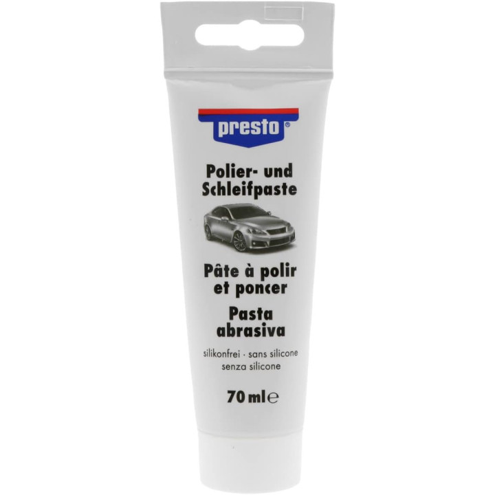 Pâte à polir et poncer - Carrosserie - Auto - Presto - Tube de 70ml