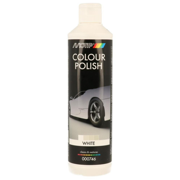 Polish - Motip - Pour voiture pigmenté - Blanc - Bidon de 500ml