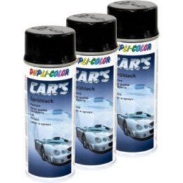 3 bombes peinture rallye noir brillant - 400 ml - Dupli-Color