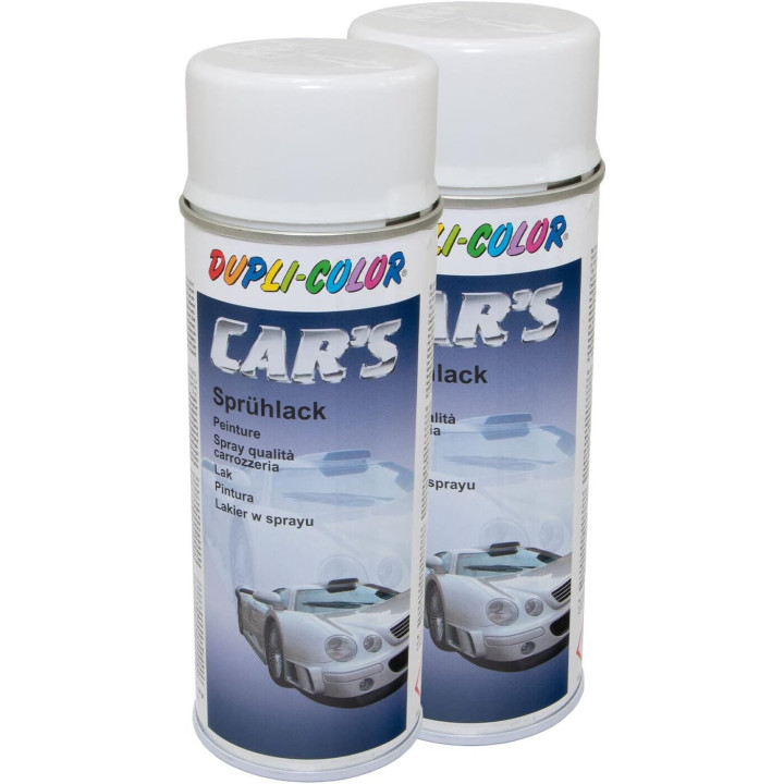 2 bombes peinture rallye blanc brillant - 400 ml - Dupli-Color